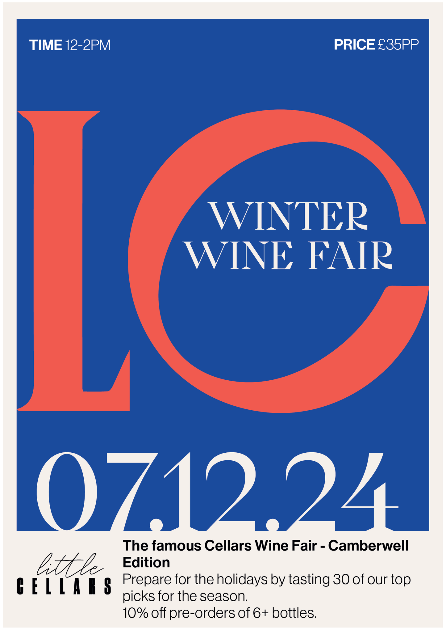 Winter Wine Fair - Camberwell Edition, 7th December